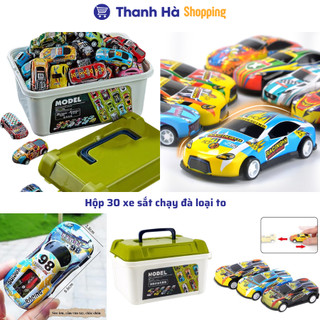 Hộp Đồ Chơi Ô Tô Size To, Đa Dạng Cho Bé - Thùng 30 Xe Ô Tô Đồ Chơi Hợp Kim Kèm Hộp Đựng