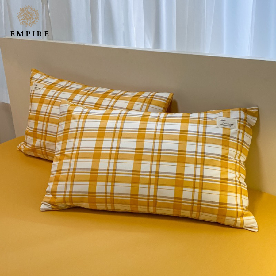 Bộ chăn ga gối nệm set 5 món chăn chần bông EMPIRE họa tiết sọc ga bo chun - Empire Bedding & Decor