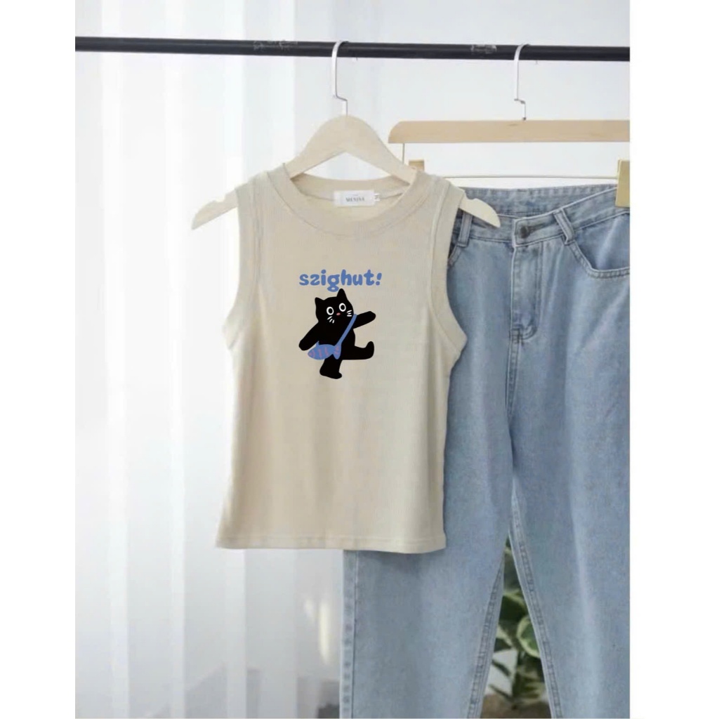 BST mùa hè Áo Ba lỗ nữ thun gân in hình siêu xinh JULY FASHION, Áo sát nách nữ, Áo ba lỗ nữ chất thun gân mịn mát