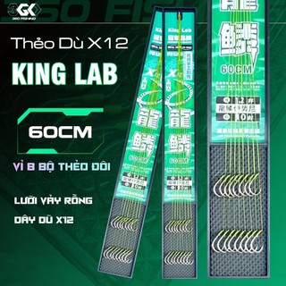 Thẻo Dù Câu Đài Buộc Sẵn Quán Quân 12 Lõi Lưỡi Gân bạc Tải Cá Khủng Nhiều Kích Thước