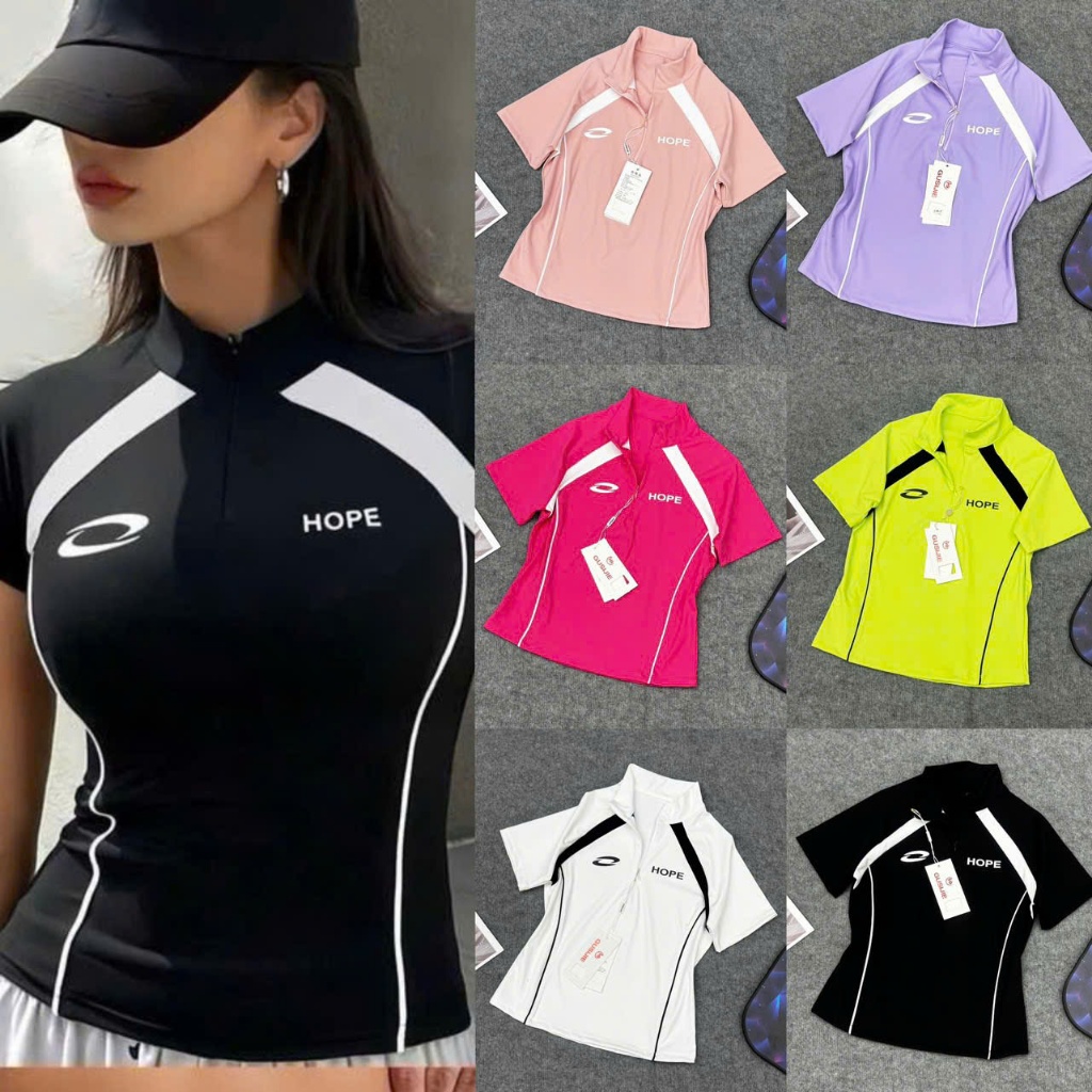 Áo thể thao nữ, Áo cổ khóa chơi Pickleball, Golf, Tennis... Hàng QC cao cấp
