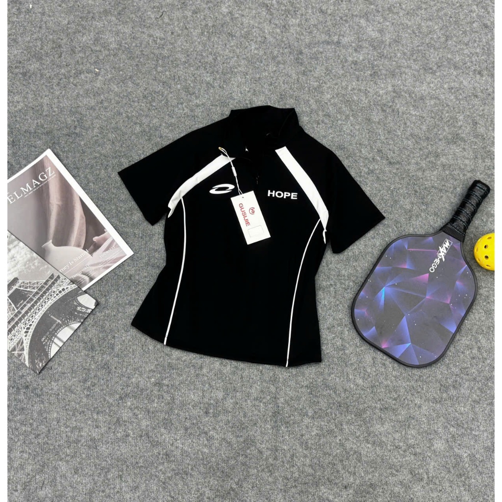 Áo thể thao nữ, Áo cổ khóa chơi Pickleball, Golf, Tennis... Hàng QC cao cấp
