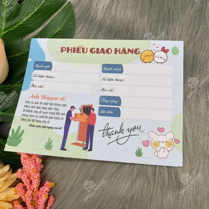 SET 50 TỜ PHIẾU SHIP IN OFFSET HỌA TIẾT CHIPI CUTE GIÁ SỐC