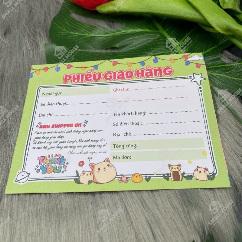 SET 50 TỜ PHIẾU SHIP IN OFFSET HỌA TIẾT CHIPI CUTE GIÁ SỐC