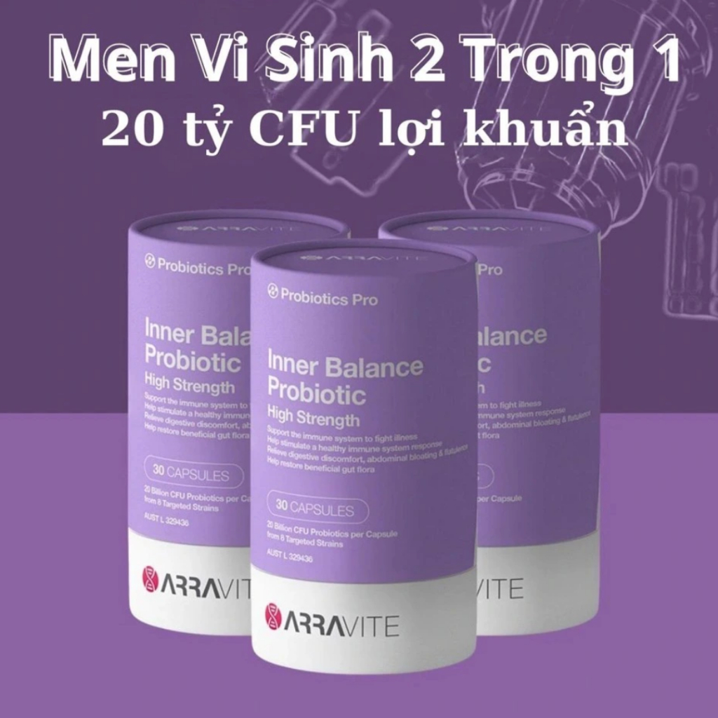 Ảnh Men Vi Sinh Phụ Nữ  Arravite Inner Balance - Viên Uống Phụ Khoa Ngăn Ngừa Ngứa Ngáy Khó Chịu Cơ Thể 3
