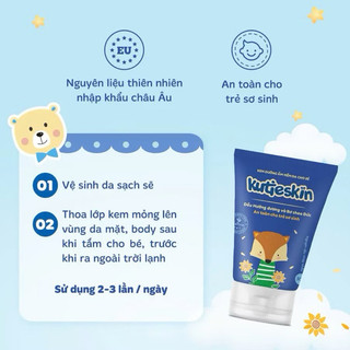 KUTIESKIN DƯỠNG ẨM TUÝP TO 100G, Kem dưỡng ẩm cho bé sơ sinh và trẻ nhỏ, giúp làm mềm da ẩm sâu 100g