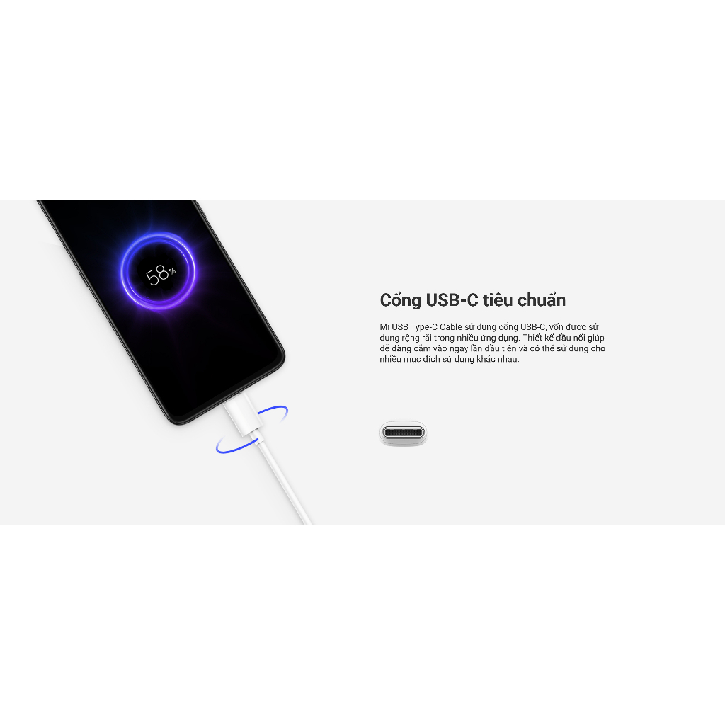Ảnh Dây Cáp Sạc Xiaomi USB To Type-C 1m Sạc Nhanh - Bảo hành 6 tháng chính hãng 2