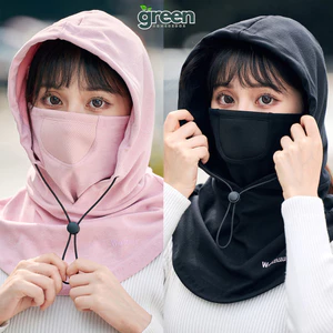 Mũ chùm đầu kèm khẩu trang giữ ấm chống bụi thoáng khí, chất vải mềm co giãn 3 chiều