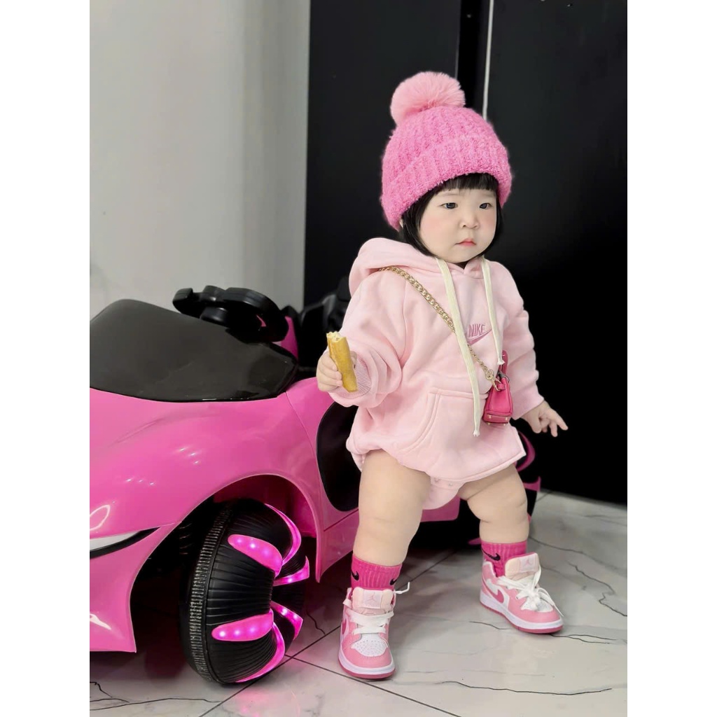 (HÀNG CÓ SẴN) Bodysuit N i Ke thu đông hàng qccc nỉ bông, mũ 2 lớp cho bé trai bé gái cover Hàn Quốc