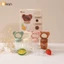 Túi Nhai Misan Hình Dễ Thương Silicon Kèm 3 Size Núm, Túi Nhai Gặm Nướu Cho Bé Misan Silicone Cho Bé Từ 6 Tháng