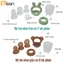 Túi Nhai Misan Hình Dễ Thương Silicon Kèm 3 Size Núm, Túi Nhai Gặm Nướu Cho Bé Misan Silicone Cho Bé Từ 6 Tháng