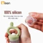 Túi Nhai Misan Hình Dễ Thương Silicon Kèm 3 Size Núm, Túi Nhai Gặm Nướu Cho Bé Misan Silicone Cho Bé Từ 6 Tháng