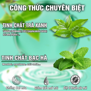 Xịt khử mùi thảo mộc (Bạc Hà, Trà Xanh) khử mùi ô tô, khử mùi hôi chân, hôi giày (không hóa chất)