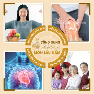 Set Lẩu nấm 150g, nấm hầm canh dưỡng sinh, set hầm siêu nấm, thơm ngon, bổ dưỡng - Thuốc Bắc Lãn Ông