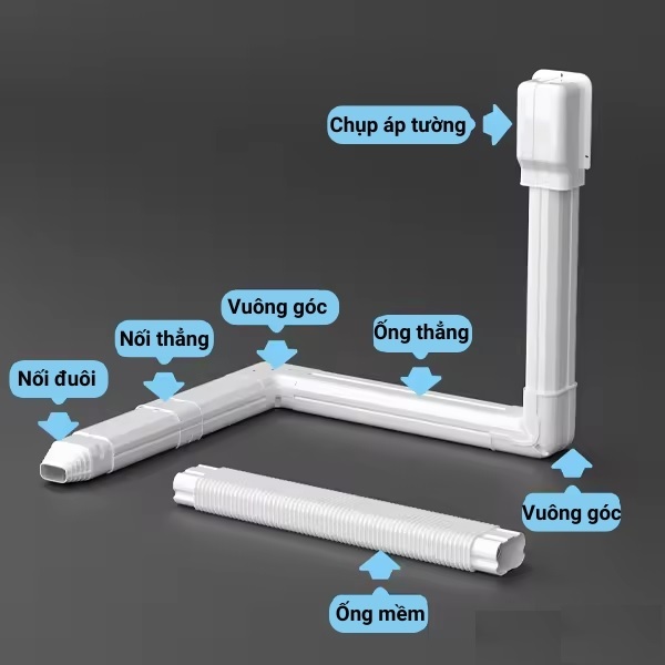 HỘP CHE ỐNG ĐIỀU HÒA PHONG CÁCH NHẬT, TIẾT KIỆM ĐIỆN, BẢO HÀNH 5 NĂM