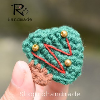 Ghim cài áo cây thông noel lung linh 3cm |Pin, trâm cài balo, cặp, huy hiệu |Shop Rô Handmade