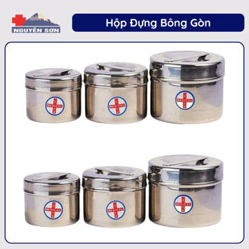 Hộp Đựng Bông Gòn Khô, Tẩm Cồn Sát Khuẩn Dùng Trong Spa Thẩm Mỹ, Phòng Khám, Phẫu Thuật