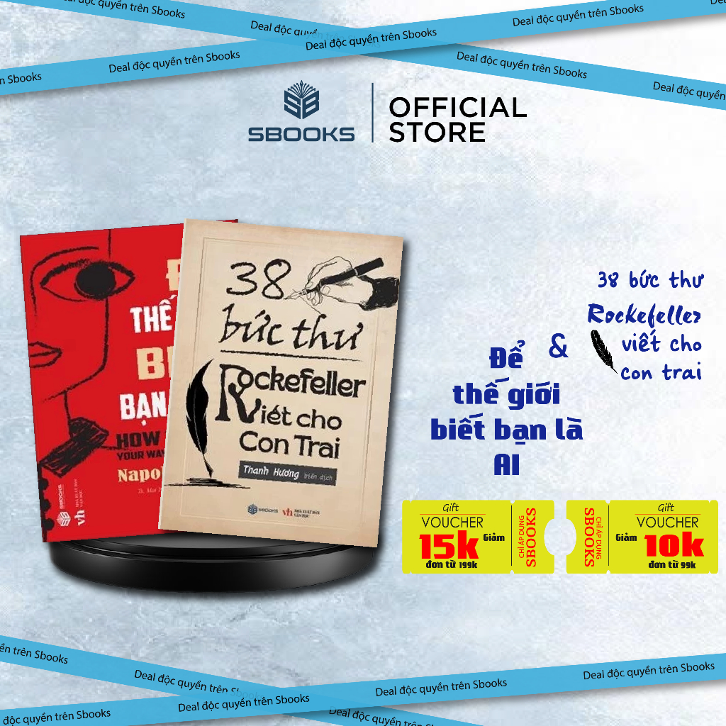 Sách Combo 2 Cuốn : 38 Bức Thư Rockerfeller Viết Cho Con Trai + Để Thế Giới Biết Bạn Là Ai - SBOOKS
