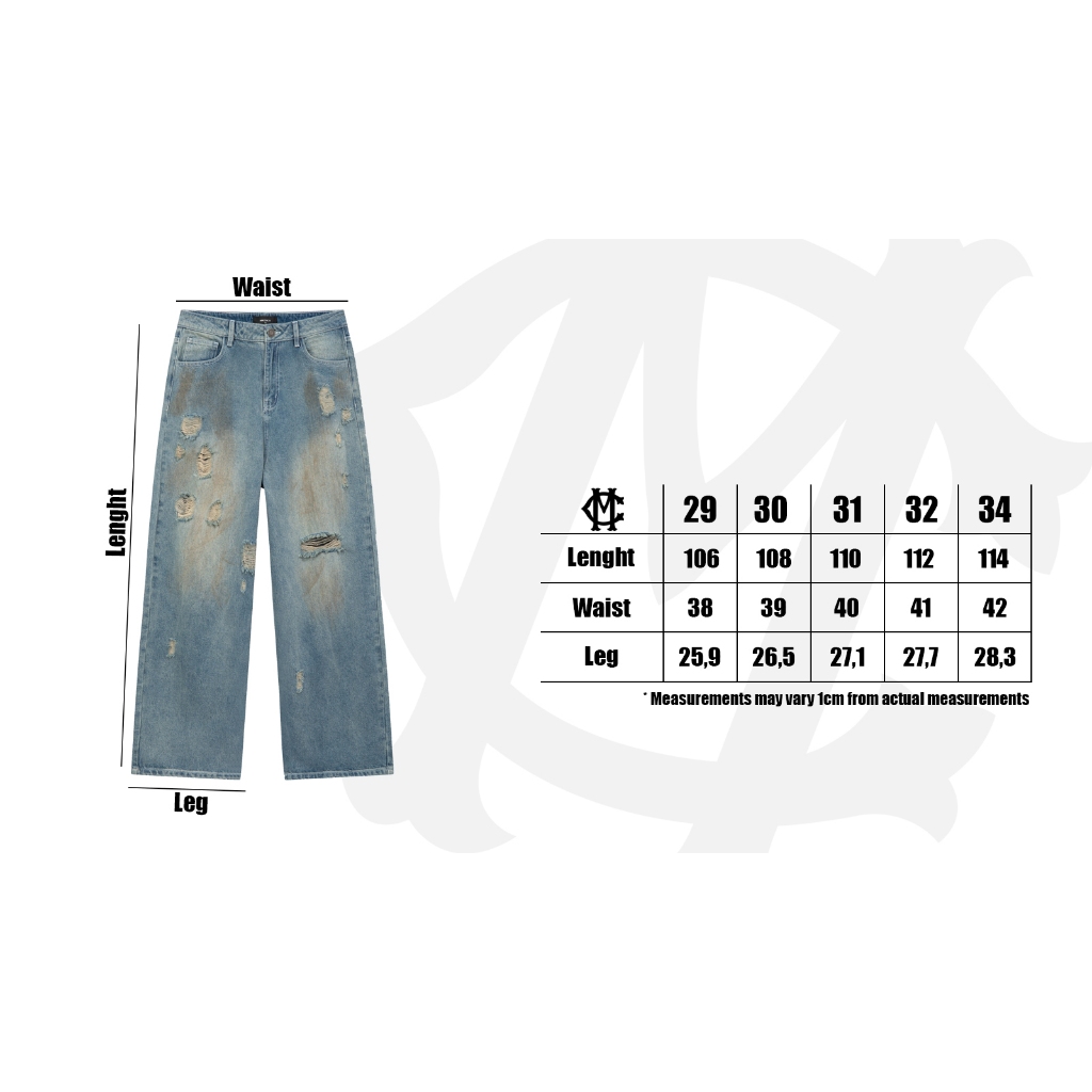 Quần jean unisex MIKENCO Ripped Baggy Jeans | BigBuy360 - bigbuy360.vn