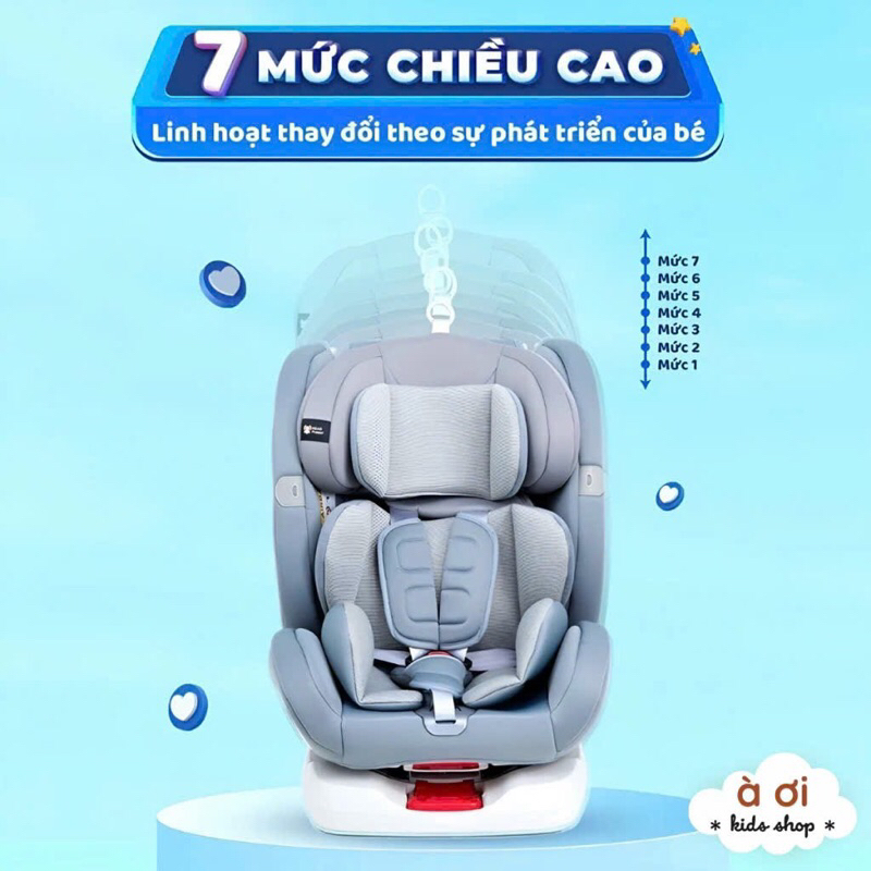 Ghế ngồi ô tô cho bé xoay 360 An toàn, tiện lợi cùng bé đồng hành trên mọi nẻo đường  ROY