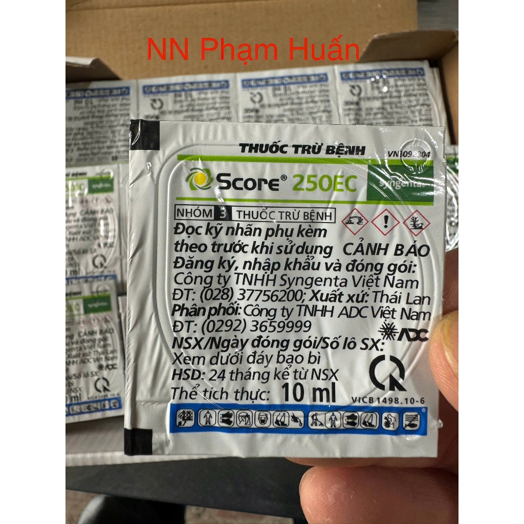Thuốc trừ bệnh Score 250EC (10ml) chính hãng Syngenta dùng cho các loại ...