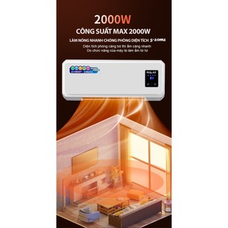 Máy Sưởi Gốm RULAX Cao Cấp. Sưởi Ấm Nhanh,Treo Tường,Kèm Điều Khiển Từ Xa- Công suất 2000W
