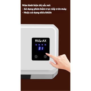 Máy Sưởi Gốm RULAX Cao Cấp. Sưởi Ấm Nhanh,Treo Tường,Kèm Điều Khiển Từ Xa- Công suất 2000W