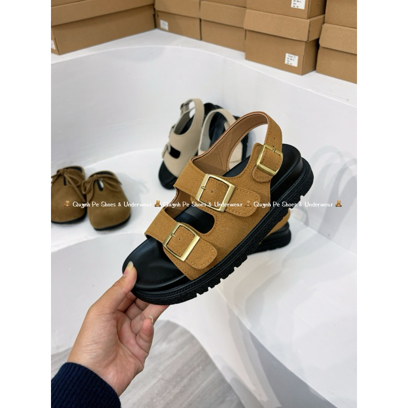 SANDAL QUAI DA NỈ MẪU MỚI HÀNG QC FULLBOX (Sẵn 35-39)