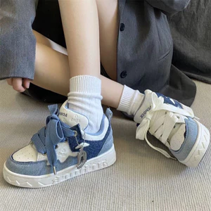 Giày Thể Thao Phối Da Bò Phù Hợp Đi Học Đi Chơi Ulzzang