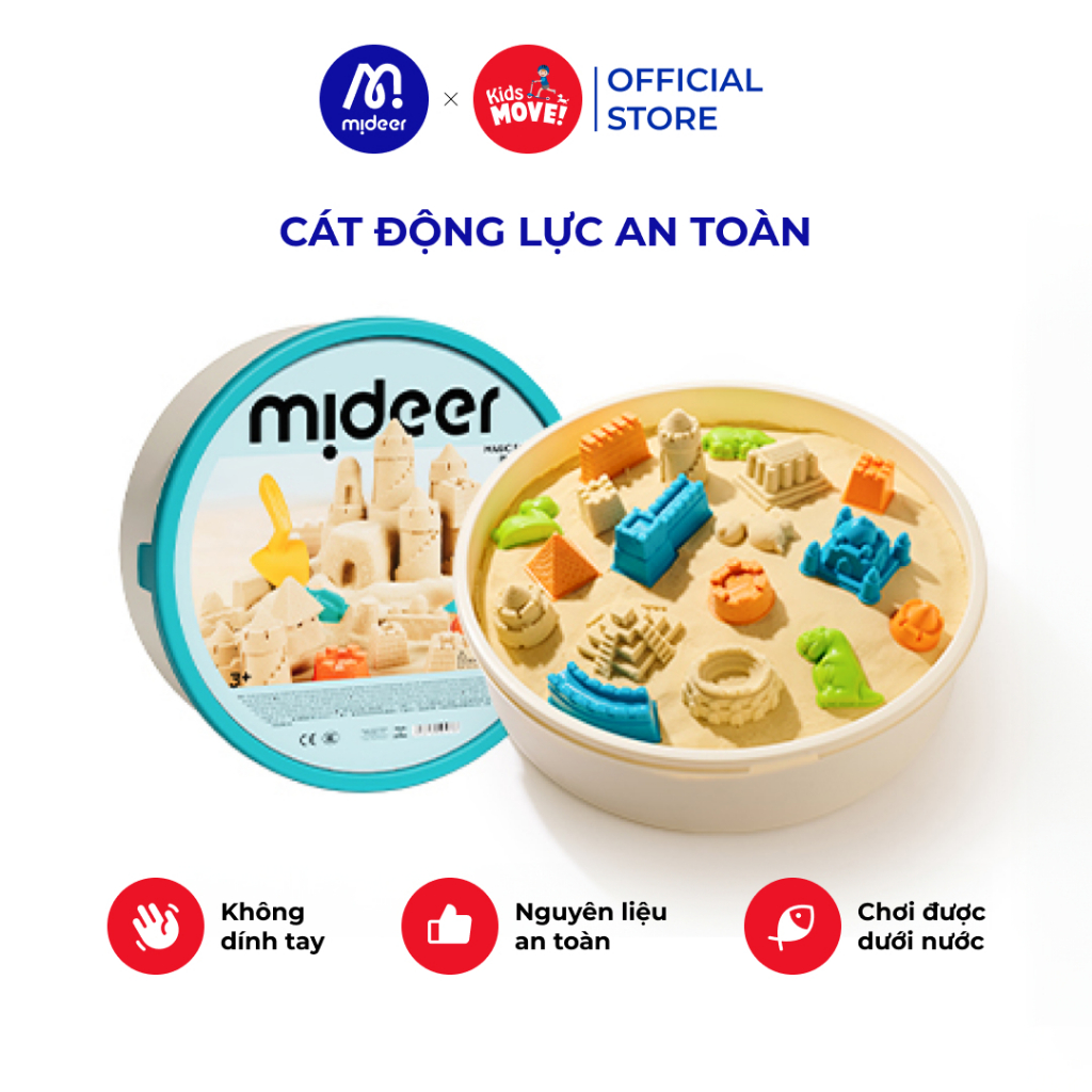 Cát Động Lực Mideer An Toàn Cho Bé - Dẻo Tạo Hình, Không Dính Tay
