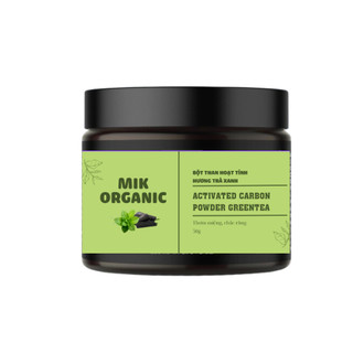 Than hoạt tính trắng răng hương trà xanh MIK ORGANIC (50g)