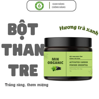 Than hoạt tính trắng răng hương trà xanh MIK ORGANIC (50g)