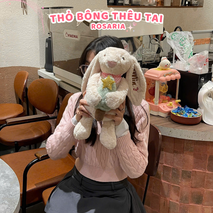 [HỎA TỐC] Thỏ Bunny Noel ôm Thông Gấu Bông Thỏ Thêu Tai Theo Yêu Cầu - Quà tặng Giáng Sinh Noel Christmas Thú Nhồi Bông