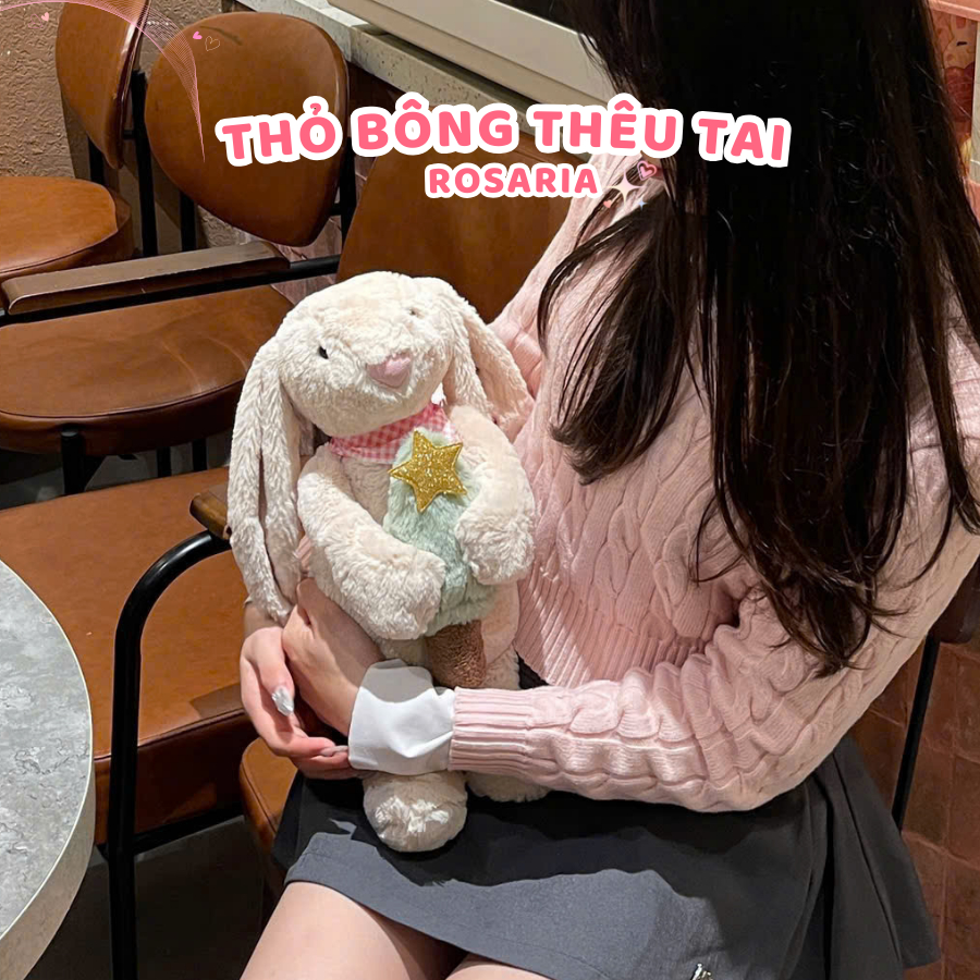 [HỎA TỐC] Thỏ Bunny Noel ôm Thông Gấu Bông Thỏ Thêu Tai Theo Yêu Cầu - Quà tặng Giáng Sinh Noel Christmas Thú Nhồi Bông