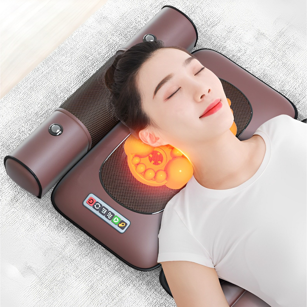 Đệm Massage Toàn Thân GOTEK Z30 chính hãng cao cấp, con lăn 4D massage thư giãn, sưởi hồng ngoại tặng túi thảo dược