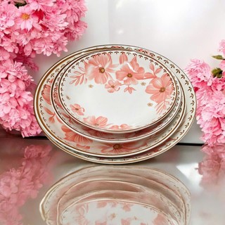COMBO 5 DĨA TRÒN ẢO HOA DỪA HỒNG HOA VĂN 4D - SIZE 6,7,8,9