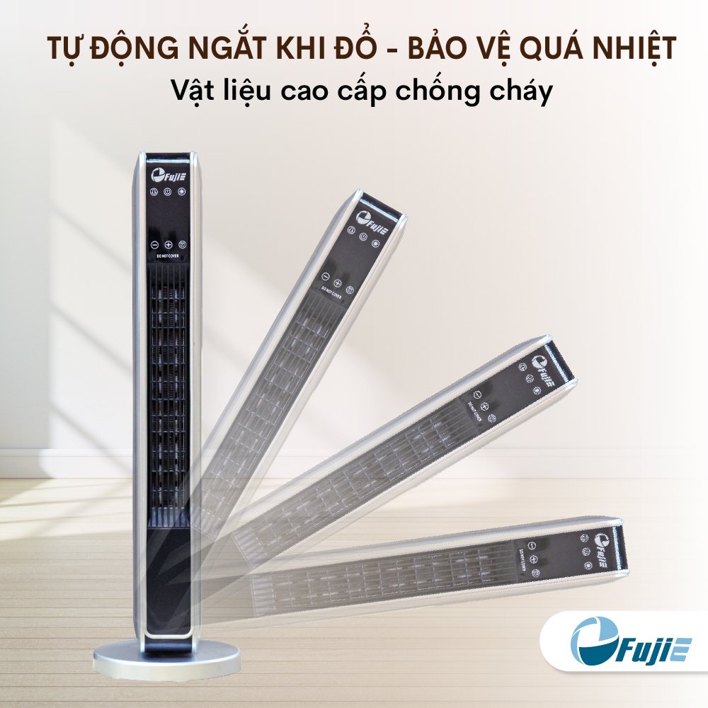 Máy sưởi ấm Nhập Khẩu FUJIE CH-2200 không khô da, quạt sưởi gốm không đốt oxy tiết kiệm điện heater mini phòng nhỏ
