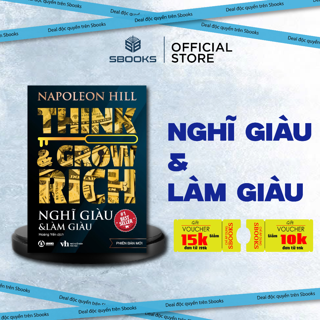 Sách - Nghĩ Giàu Làm Giàu (Napoleon Hill) - Sbooks Store