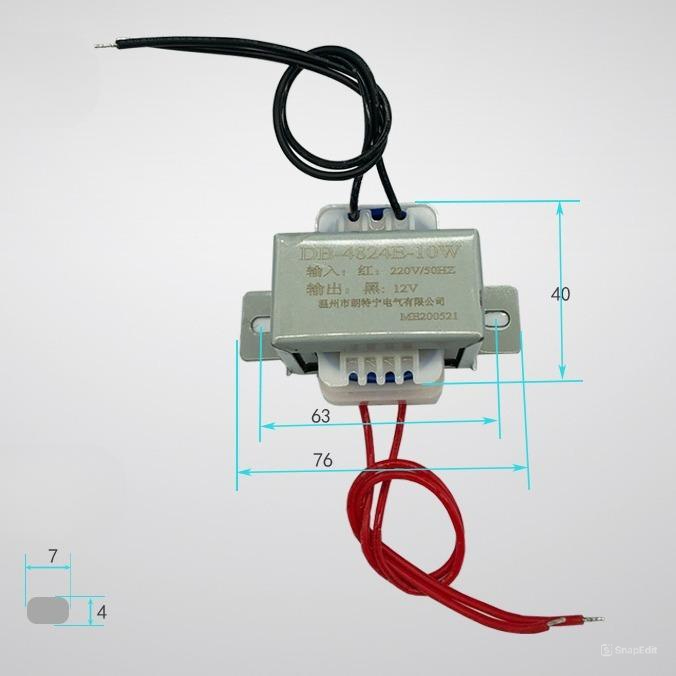 Biến áp chuyển đổi nguồn 220v ra 6v 9v 12v 24v biến thế 10W, dùng thay thế nguồn điện lưới 220v