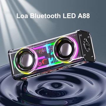 Loa Bluetooth LED A88 Loa Bluetooth Loa Bluetooth LED Loa để bàn không dây Loa siêu trầm chất lượng cao