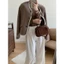 Triangle - JP Jacket - Áo khoác dạ ép dáng ngắn Hàn Quốc phong cách thanh lịch, chất dạ mềm mịn và dày dặn