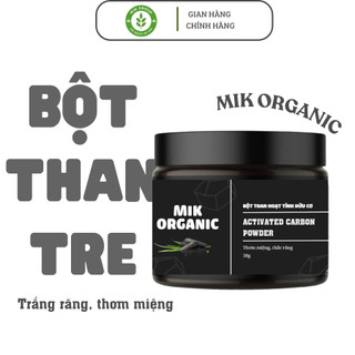Than hoạt tính trắng răng  hương bạc hà cho hơi thở thơm mát MIK ORANIC (50g)