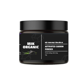 Than hoạt tính trắng răng  hương bạc hà cho hơi thở thơm mát MIK ORANIC (50g)