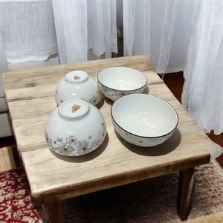 [ĐỀN BỂ 100%] Bộ 4/8 Chén Sứ Hoa Dừa Trắng – Bát Sứ Gia Đình Cao Cấp 11.5cm - Hùnghome