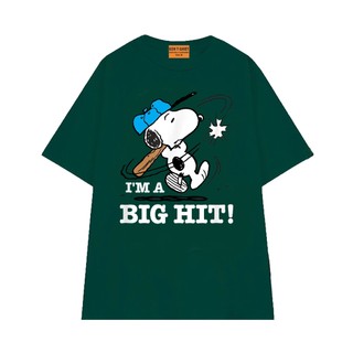 Áo Thun NGỐ TEE Snoopy Chơi Bóng Chày, Áo Phông Unisex Cổ Tròn Chất Vải Cotton Mềm Mại Thoáng Mát