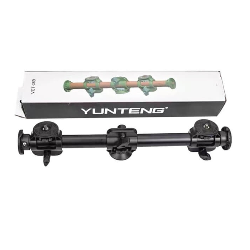 Thanh Ngang Yunteng VCT-369 - Dài 35cm, Gắn Tripod Quay Video lên Xuống, Chân Nối Có 3 Đầu Ren 1/4