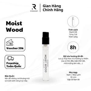 Nước hoa RYMSCENT Nam Moist wood 2ml | Nhóm hương gỗ, độ lưu hương từ 6h-8h | Dạng xịt.