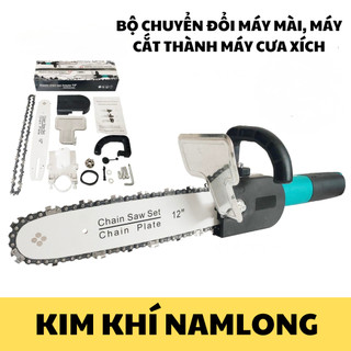 Bộ Chuyển Đổi Cưa Xích Gắn Máy Mài Cắt Thành Máy Cưa Gỗ Cầm Tay 12in Chainsaw,Cưa Xích Gắn Máy Mài