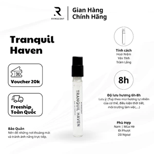 Nước hoa Nam RYMSCENT Tranquil Haven 2ml | Nhóm hương xạ hương, độ lưu hương từ 6h-8h | Dạng xịt.