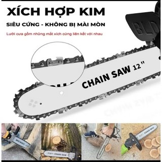 Bộ Chuyển Đổi Cưa Xích Gắn Máy Mài Cắt Thành Máy Cưa Gỗ Cầm Tay 12in Chainsaw,Cưa Xích Gắn Máy Mài